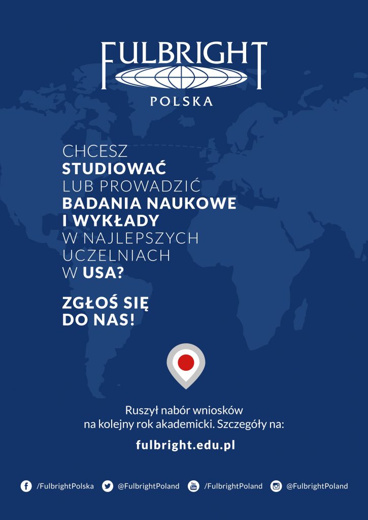 Plakat promocyjny Fulbright Polska